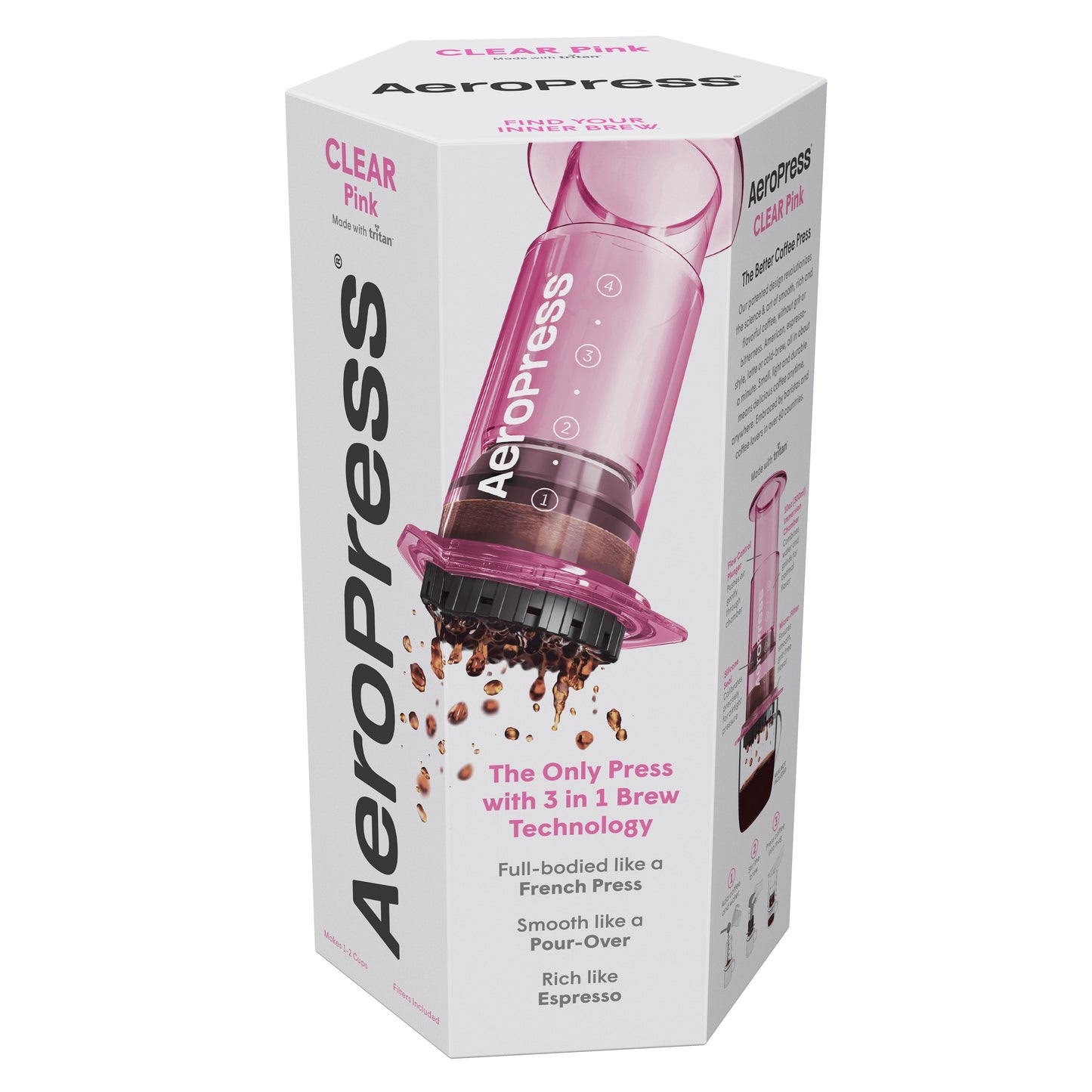 AeroPress Clear aparati za kafu, roze