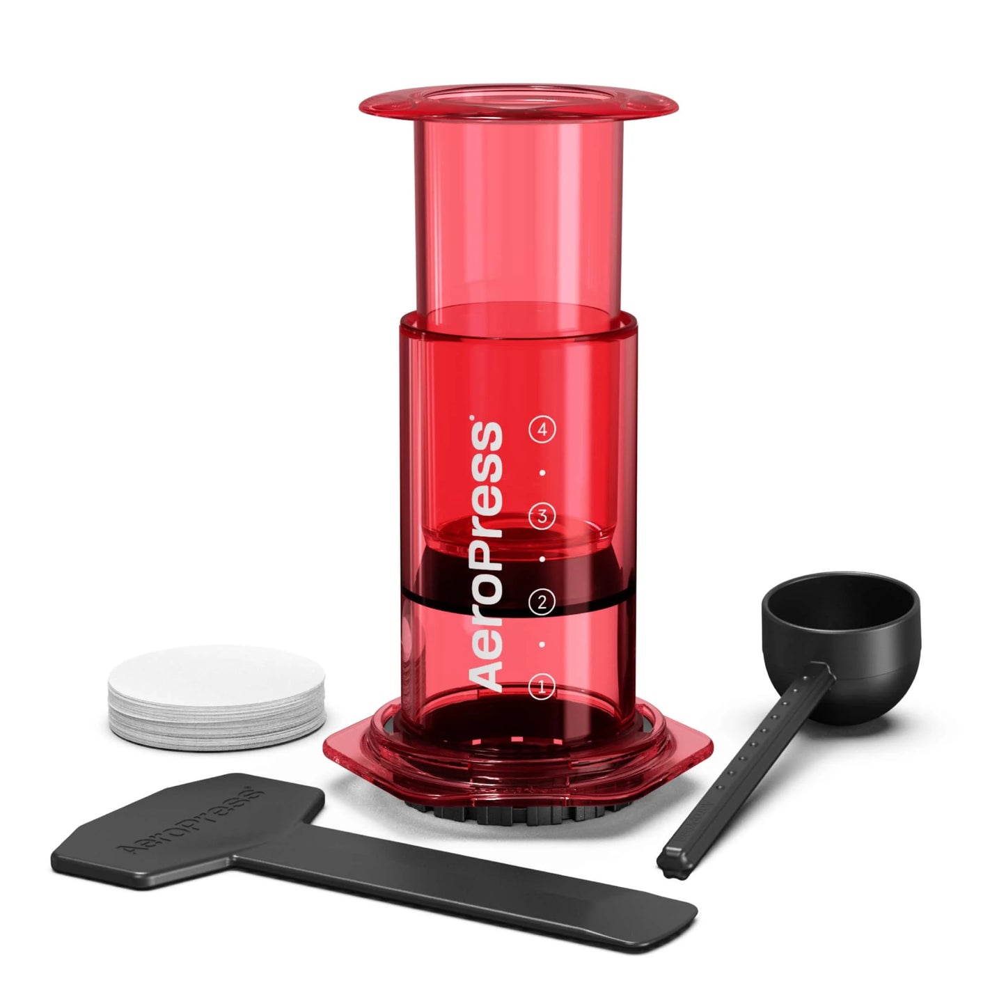 AeroPress Clear aparati za kafu, crveni