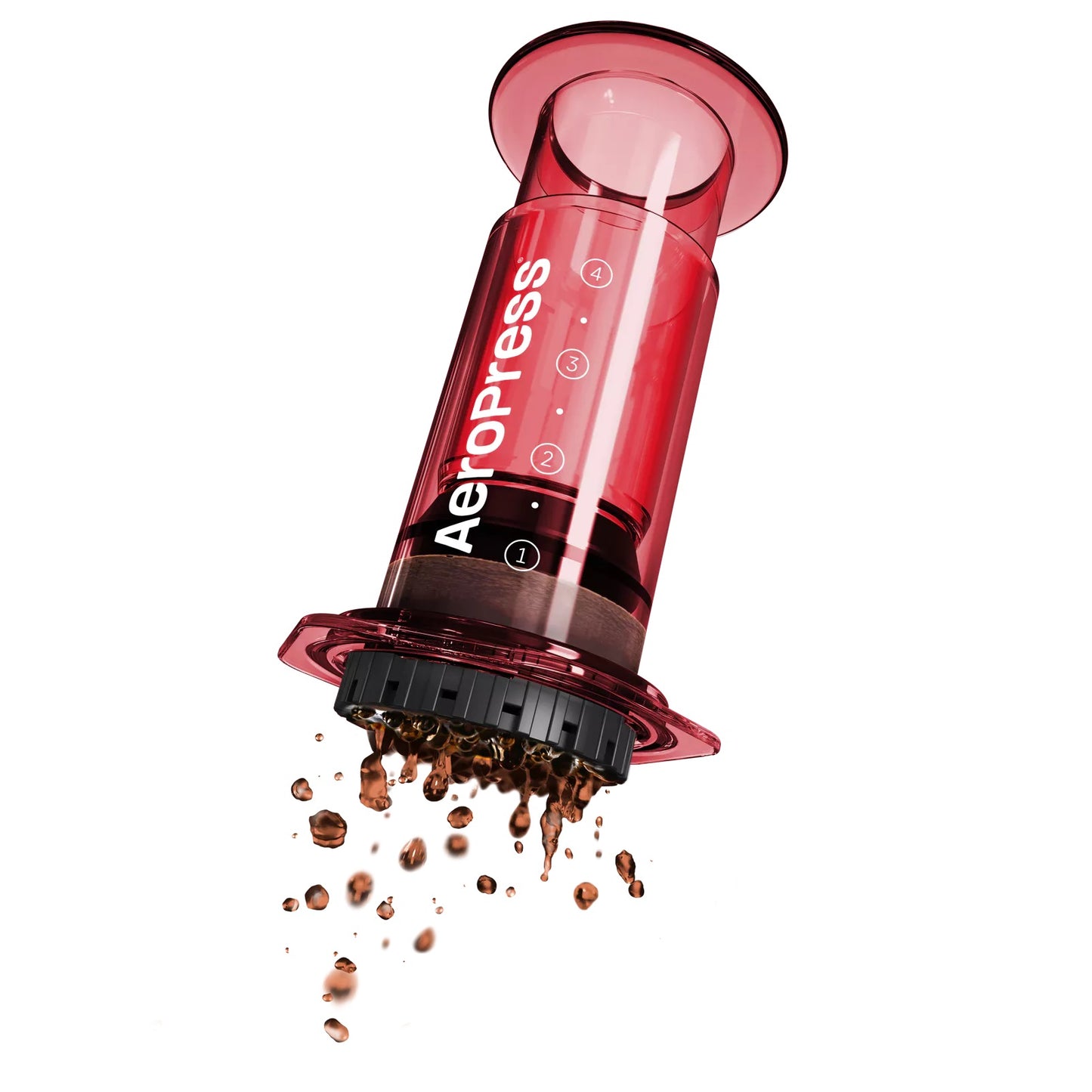AeroPress Clear aparati za kafu, crveni