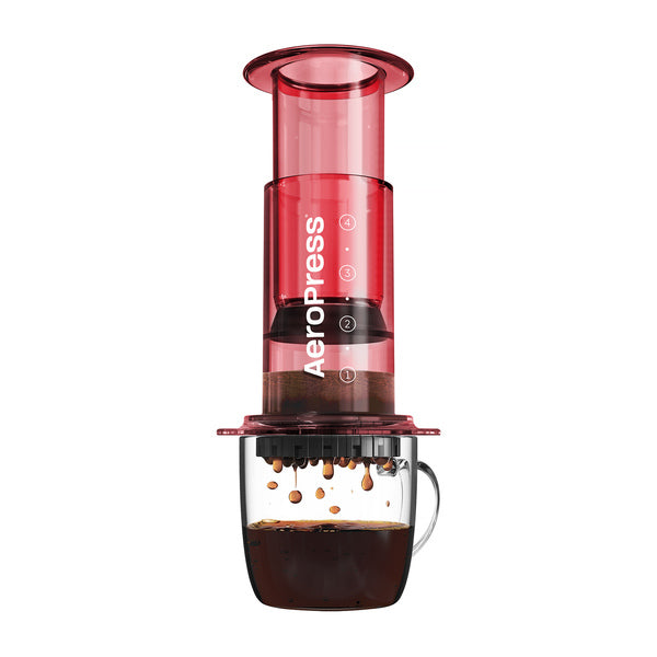 AeroPress Clear aparati za kafu, crveni