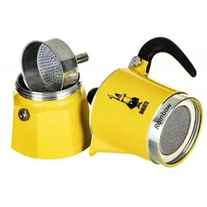 Bialetti Rainbow 3 cups aparati za kafu, žuta