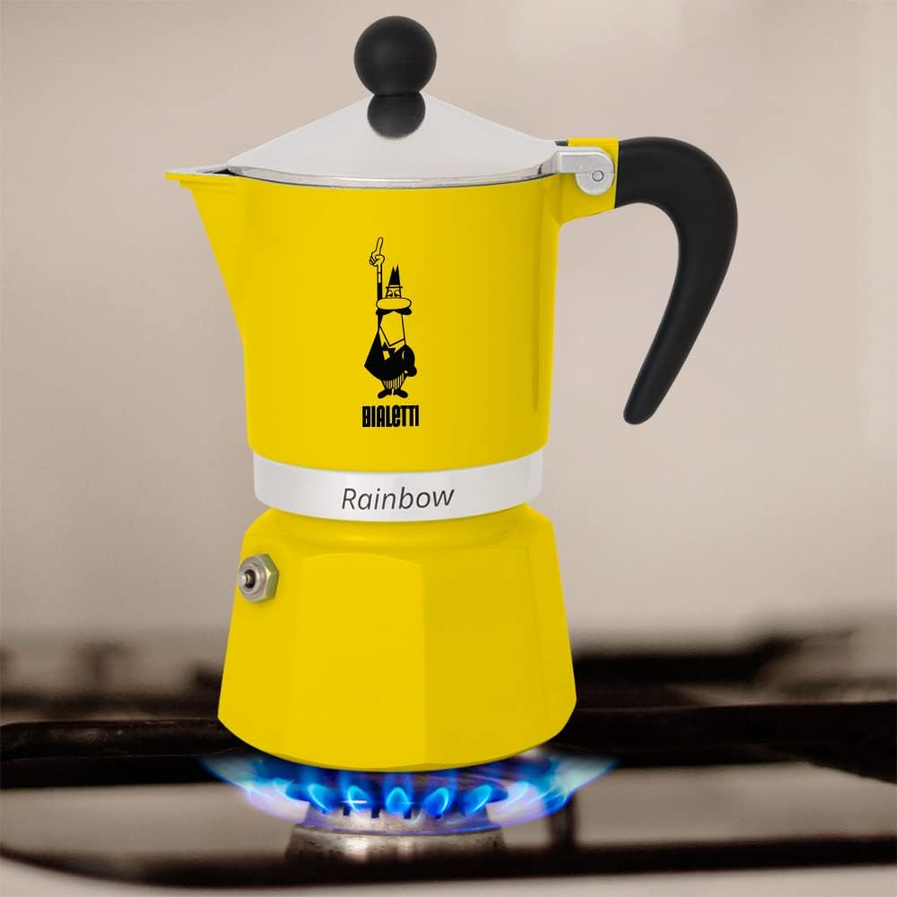 Bialetti Rainbow 3 cups aparati za kafu, žuta