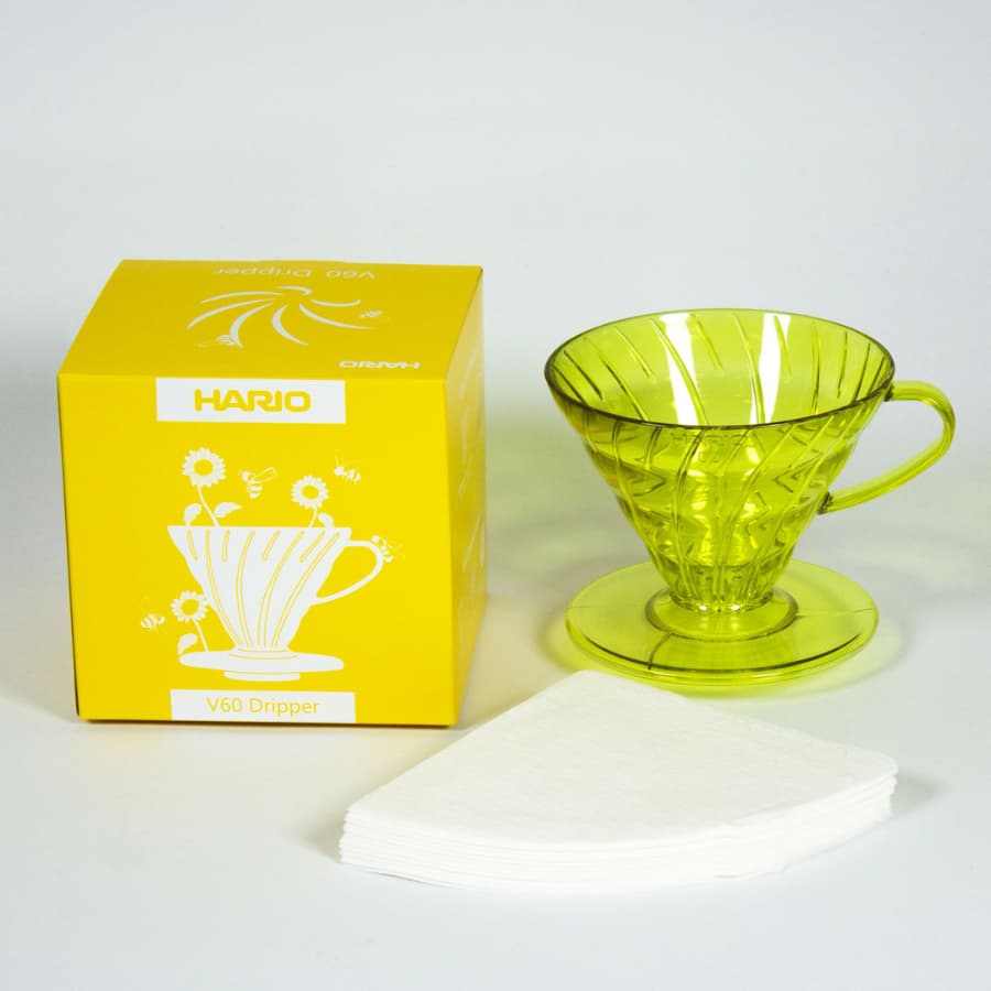 Hario V60 Candy Edition plastični driper, žuta (veličina 02)